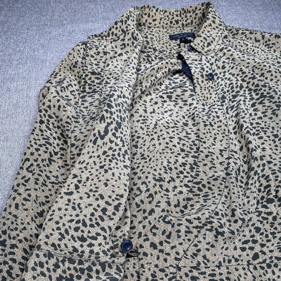 Rag & Bone 100% Silk Karen Wrap Dress Women's 8 Olive Leopard Print NWT - Picture 6 of 15